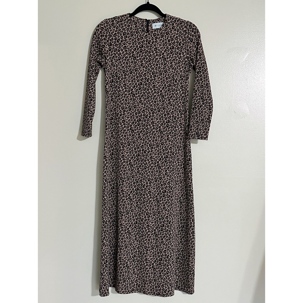 Tuckernuck Harper Leopard Print Crew Neck Dress Size X-Small